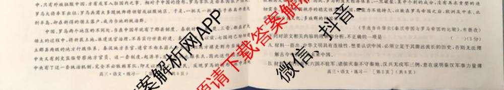 海淀八模2026届高三练(一)（含历史(S)、政治(S)、物理等）语文试题