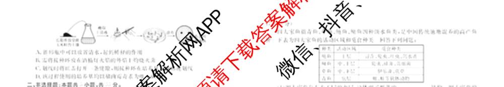 衡水金卷先享题2026年学科素养评价练(五)5各科答案及试卷（含政治(AH)【安徽四川甘肃专版】 物理(HN)【湖南专版】 生物(山东专版)等）生物试题