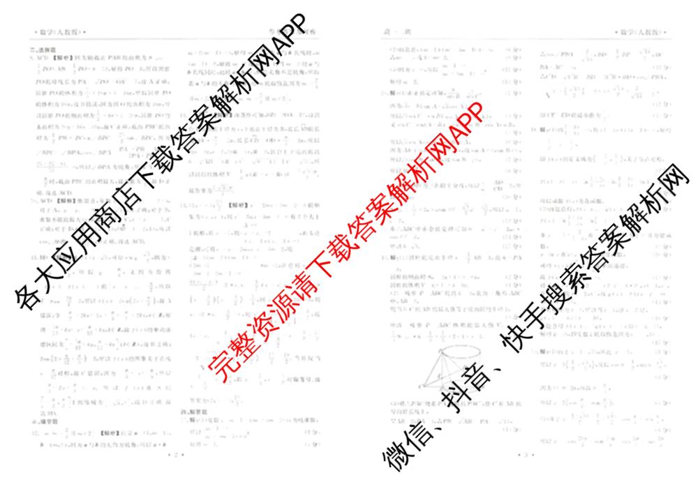 衡水金卷先享题月考卷2024-2025学年度下学期高一年级二调考试: 含政治 英语(人教版) 化学(人教版)试卷解析数学答案