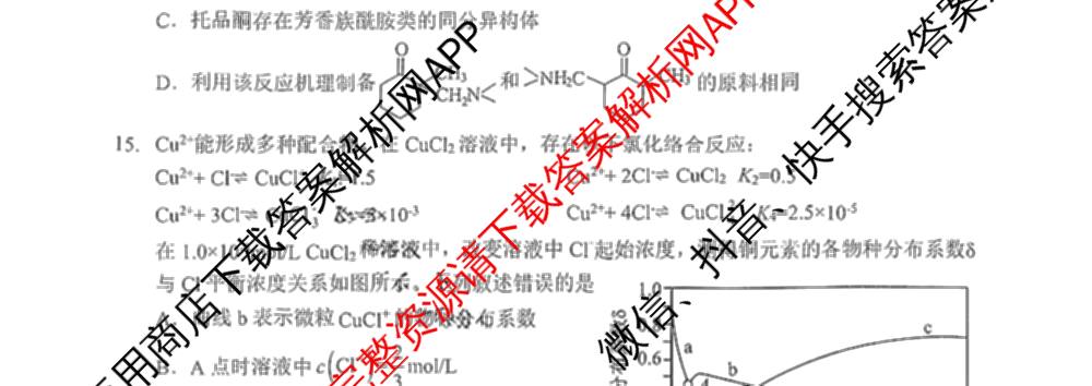 湖北省新八校协作体2025届高三5月联考(5.3)各科答案及试卷: 含历史 物理 英语试卷解析化学试题