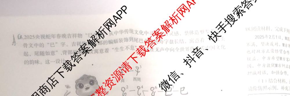 [石家庄一模]石家庄市2025年普通高中学校毕业年级教学质量检测(一)各科答案及试卷（9科全）政治试题