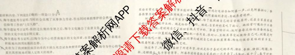 金科大联考2023-2024学年高一5月质量检测卷(24601A)(已更新英语、语文、生物等10份)语文试题
