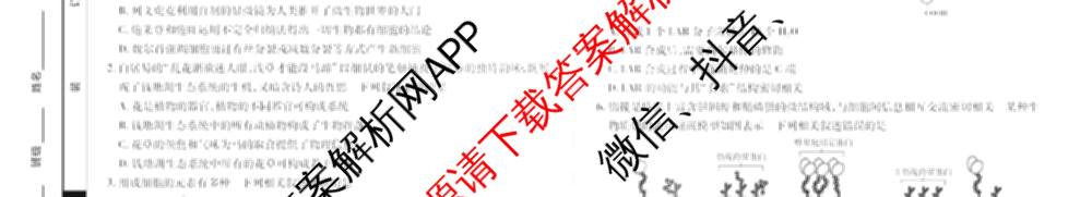  天一大联考2025-2026学年(上)高三阶段性检测试卷及答案汇总（含历史 生物 语文等）生物试题