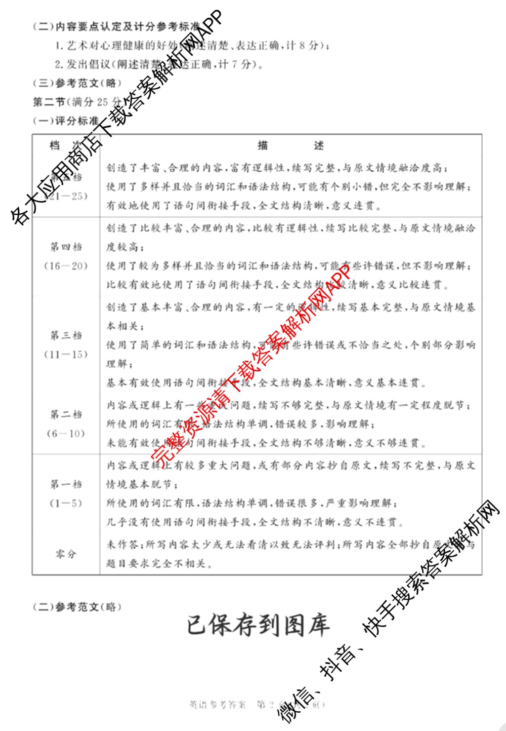 四川省成都市2023级高三第二次模拟测试(3.23)（10科全）英语答案