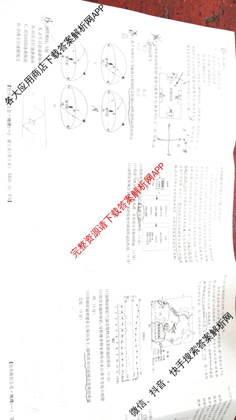 XKB-J-EX 2026届普通高等学校招生全国统一考试仿真模拟金卷(一)1: 含历史(XKB-J2-EX)、生物(XKB-J4-EX)、地理(XKB-J1-EX)试卷解析地理试题
