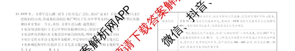 衡水金卷先享题2026年学科素养评价练(五)5各科答案及试卷（含政治(AH)【安徽四川甘肃专版】 物理(HN)【湖南专版】 生物(山东专版)等）政治试题