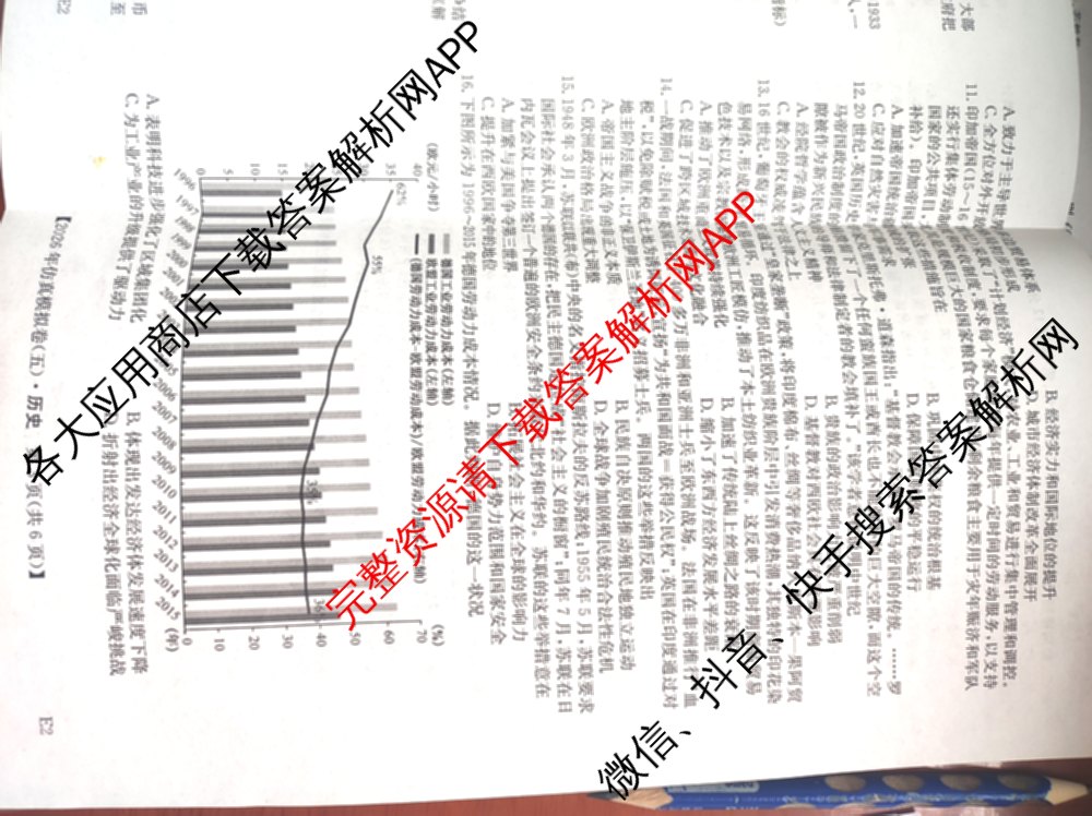 2026年全国高考仿真模拟卷(五)5各科答案及试卷(已更新地理(广西) 化学(广西) 历史(E2)等35份)历史试题