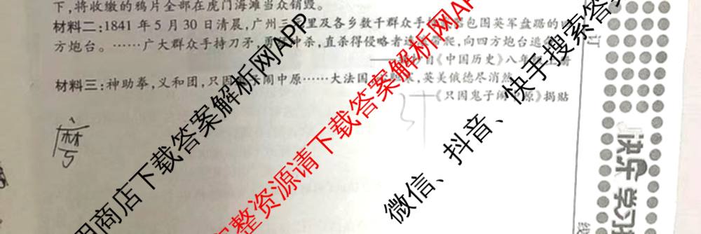 河南省2025秋快乐学报测评版-期中(2-C)八年级各科答案及试卷（含地理(XJ) 语文(BBRJ) 地理(RJ)等）历史试题