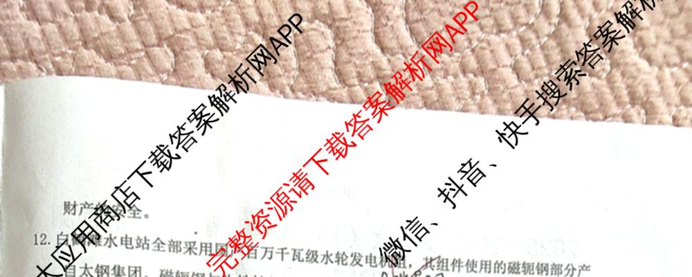 山西省2025-2026学年度(下)九年级第一次学情检测试卷及答案汇总（含数学(B卷) 英语(B卷) 历史(A卷)等）化学试题