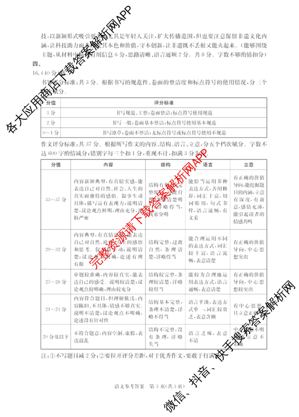 山西省2026年学业水检测模拟演练(一)各科答案及试卷: 含物理 道德与法治 化学试卷解析语文答案