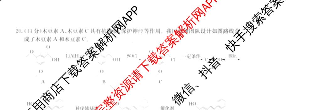 广东省2027届高三考试(9.2)试卷及答案汇总(已更新地理 数学 英语等9份)化学试题