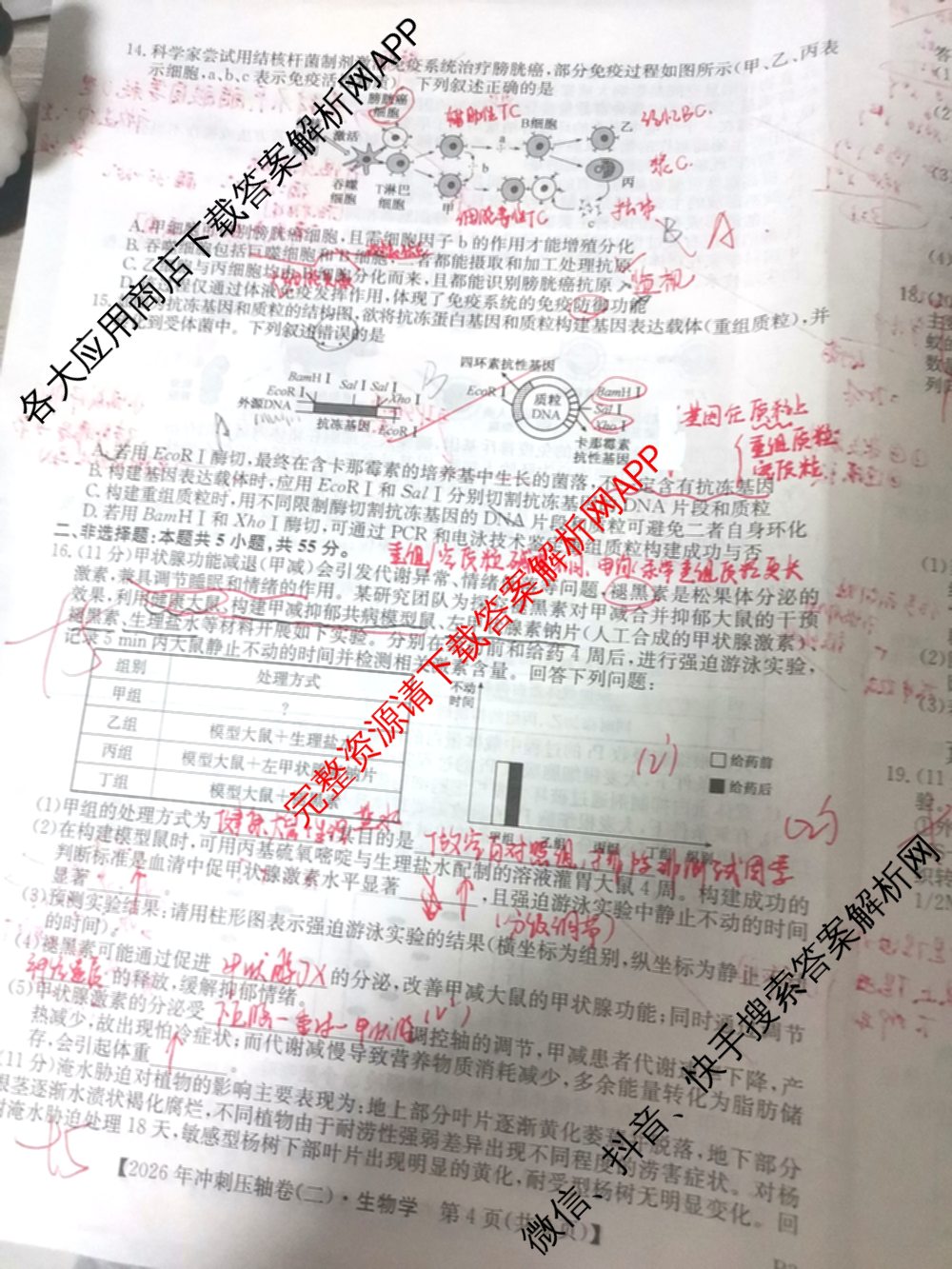 2026年全国高考冲刺压轴卷(二)2(已更新历史(湖南)、地理(河北)、历史(河南)等67份)生物试题