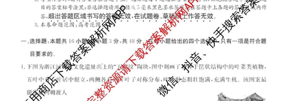 2026届高三学情检测(6009C)试卷及答案汇总（9科全）历史试题
