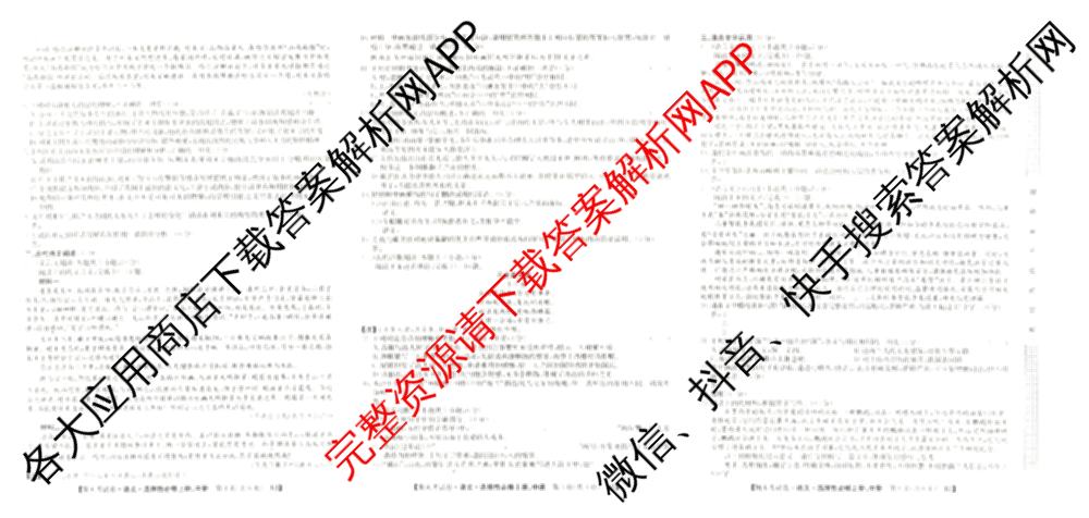 2024~2025学年度高二期末考试卷试卷及答案汇总(已更新英语(选择性必修第一册、选择性必修第二册) 历史(选择性必修1、2  RJ) 生物(选择性必修1、2 RJ B)等10份)语文试题