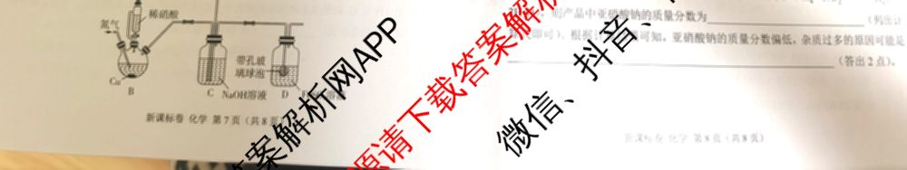 学科网2025届高三10月大联考各科答案及试卷（含历史(新课标卷) 语文(新课标卷) 语文(新高考卷)等17份）化学试题