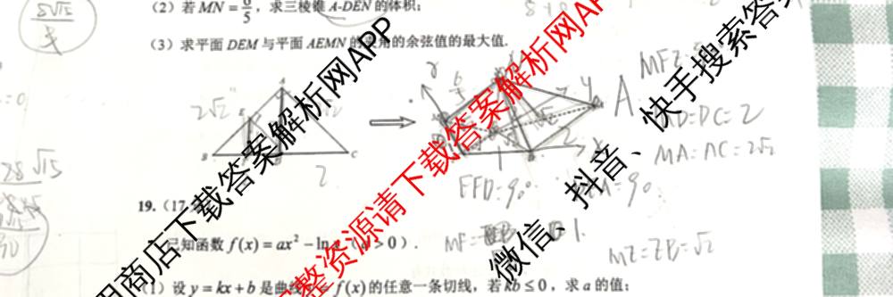 龙东十校联盟2025届高三联考4月试卷及答案汇总（9科全）数学试题