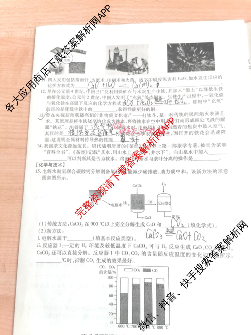 山西省2024年中考总复习预测模拟卷(二)各科答案及试卷（7科全）化学试题