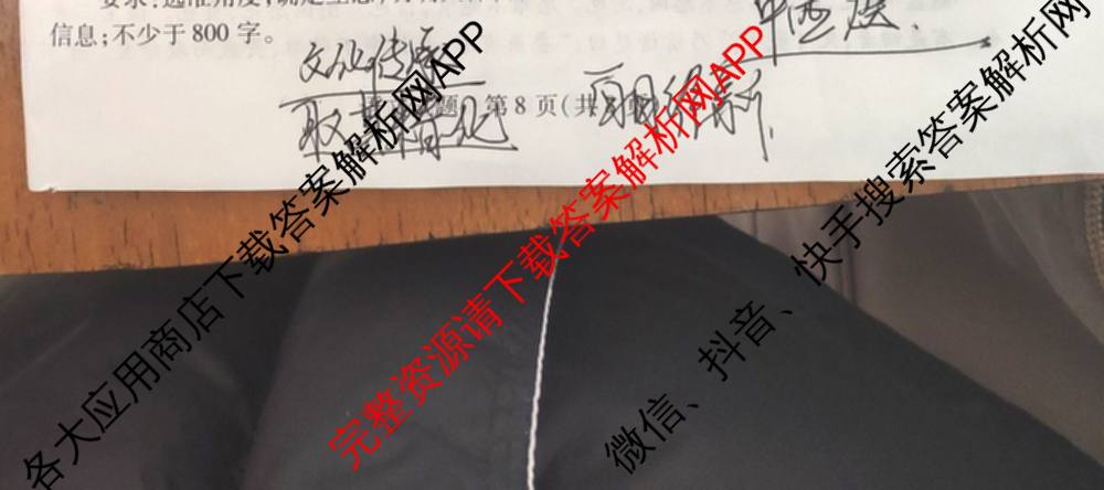 天一大联考2024-2025学年(下)安徽高一3月调研考试各科答案及试卷（含语文、物理、化学等10份）语文试题