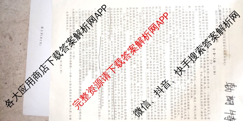 2024年安徽省中考信息押题卷(三)各科答案及试卷（含历史 数学 语文等7份）语文试题