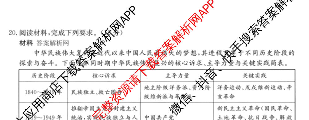 2026年全国高考冲刺压轴卷(五)5（67科全）历史试题