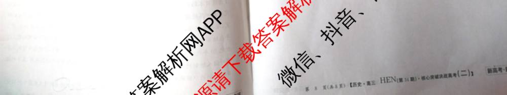 2025年普通高校招生统一考试核心突破决战高考(二)试卷及答案汇总（含地理(G DONG) 英语(G DONG) 物理(YN)等）历史试题