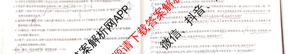 九师联盟2025届高三5月考前冲刺(一)（含地理(N)、政治、英语(无字母)等45份）语文试题