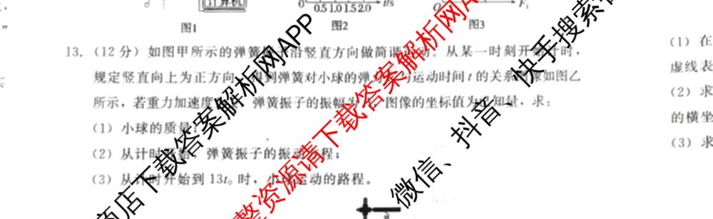 新时代NT教育2024-2025学年第二学期高二年级4月期中考试试卷及答案汇总(已更新英语 历史 语文等11份)物理试题