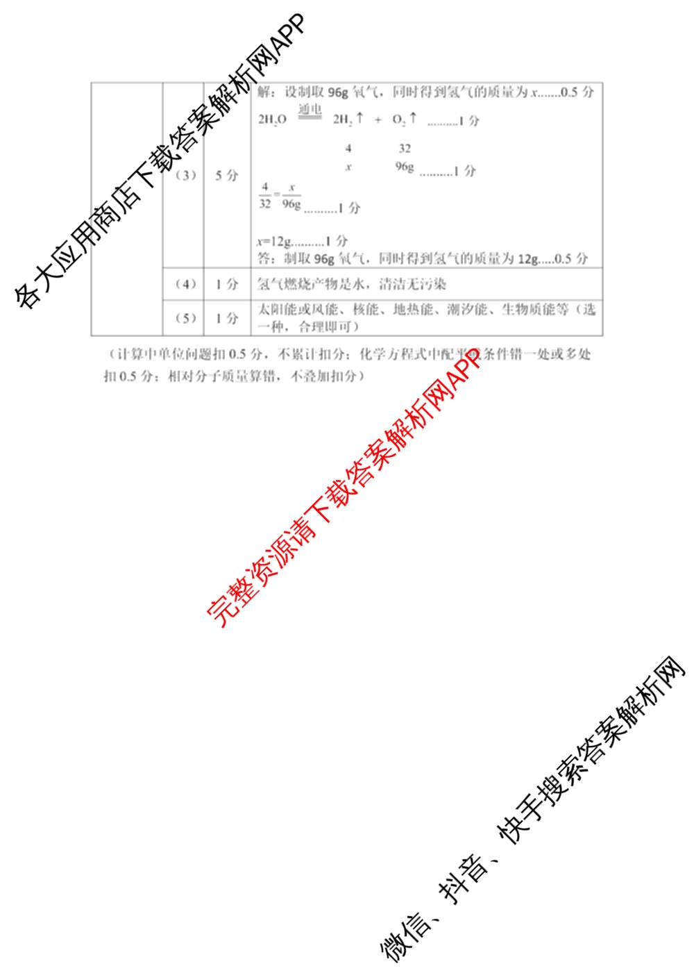 广东省2026年初三年级质量检测(3月)各科答案及试卷（7科全）化学答案