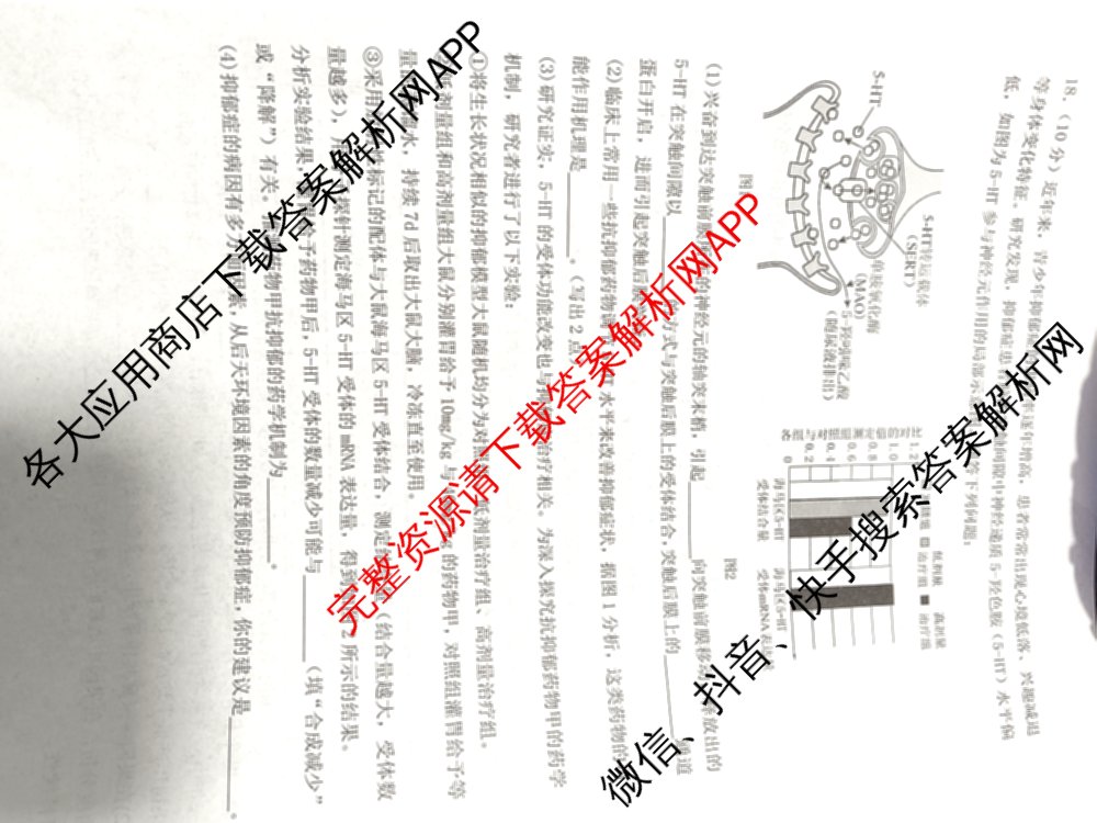 2026届陕西省第二次模拟考试各科答案及试卷: 含化学、政治、物理试卷解析生物试题