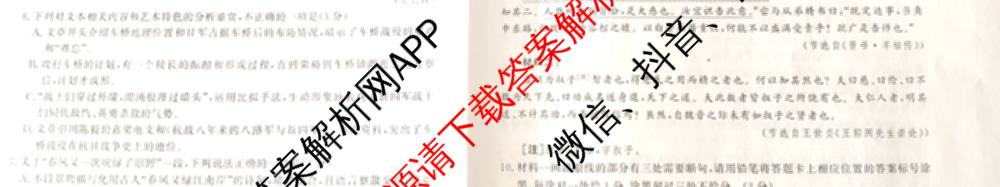 衡水真题密卷2025-2026学年度综合能力调研检测(五)5各科答案及试卷(已更新化学(2) 数学(A) 数学(B)等15份)语文试题