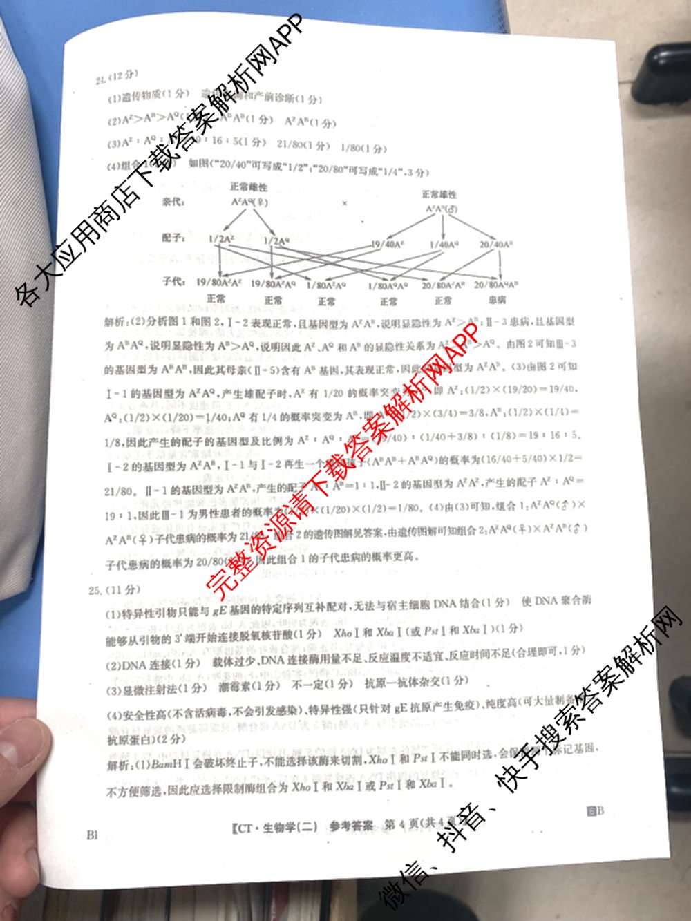 2026年普通高等学校招生全国统一考试猜题信息卷(二)2（含政治(B2)、化学(B2)、物理(B3)等）生物答案