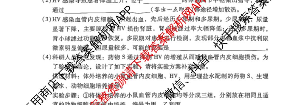 湖南省邵阳市2027届高三第一次联考试题卷(9.10)各科答案及试卷（含化学 政治 数学等9份）生物试题