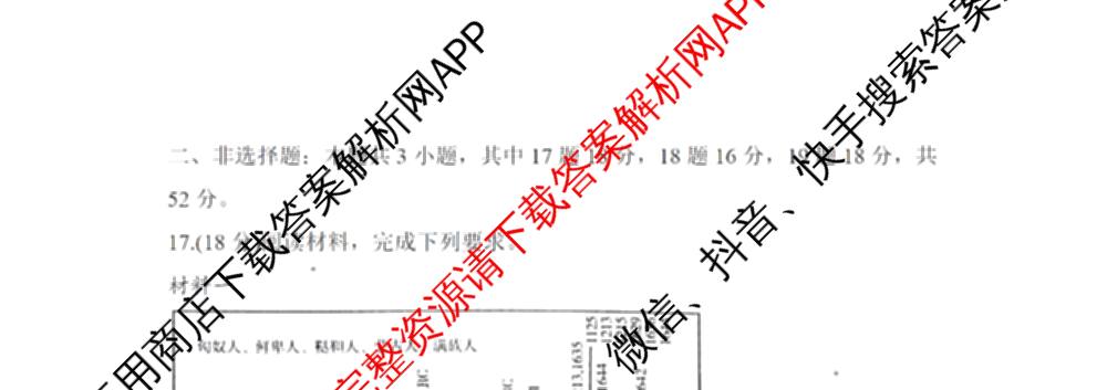 湖南省2026届高三学情调研(二)各科答案及试卷（含化学 地理 生物等）历史试题