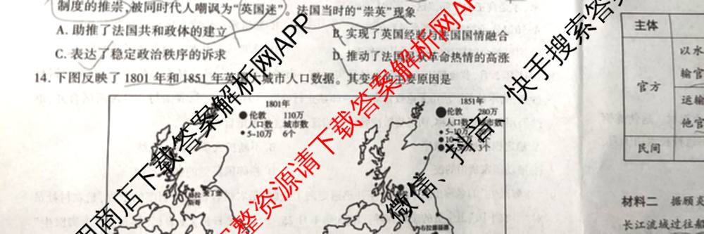 咸阳市2024~2025学年度第二学期期末质量检测高二（含化学、地理、物理等9份）历史试题