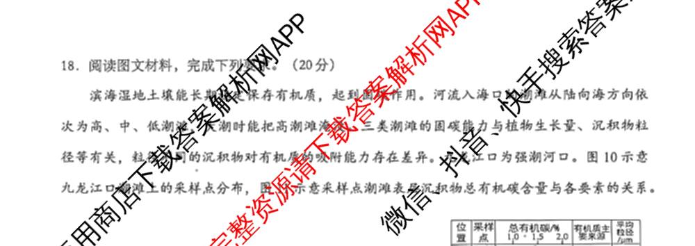 福建省泉州市2026届高中毕业班模拟考试(二)高三2026.4各科答案及试卷（含历史、地理、物理等9份）地理试题