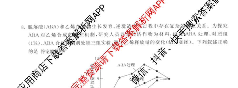 天舟高考衡中同卷2026年普通高等学校招生全国统一考试模拟信息卷(六)6试卷及答案汇总（含化学(山东版) 数学(无字母) 文综(新疆版)等）生物试题