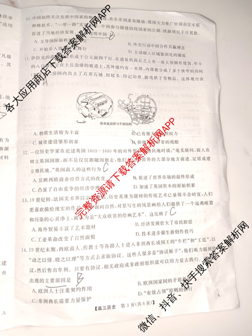 华师联盟2025届高三第一学期开学质量检测试卷及答案汇总（9科全）历史试题