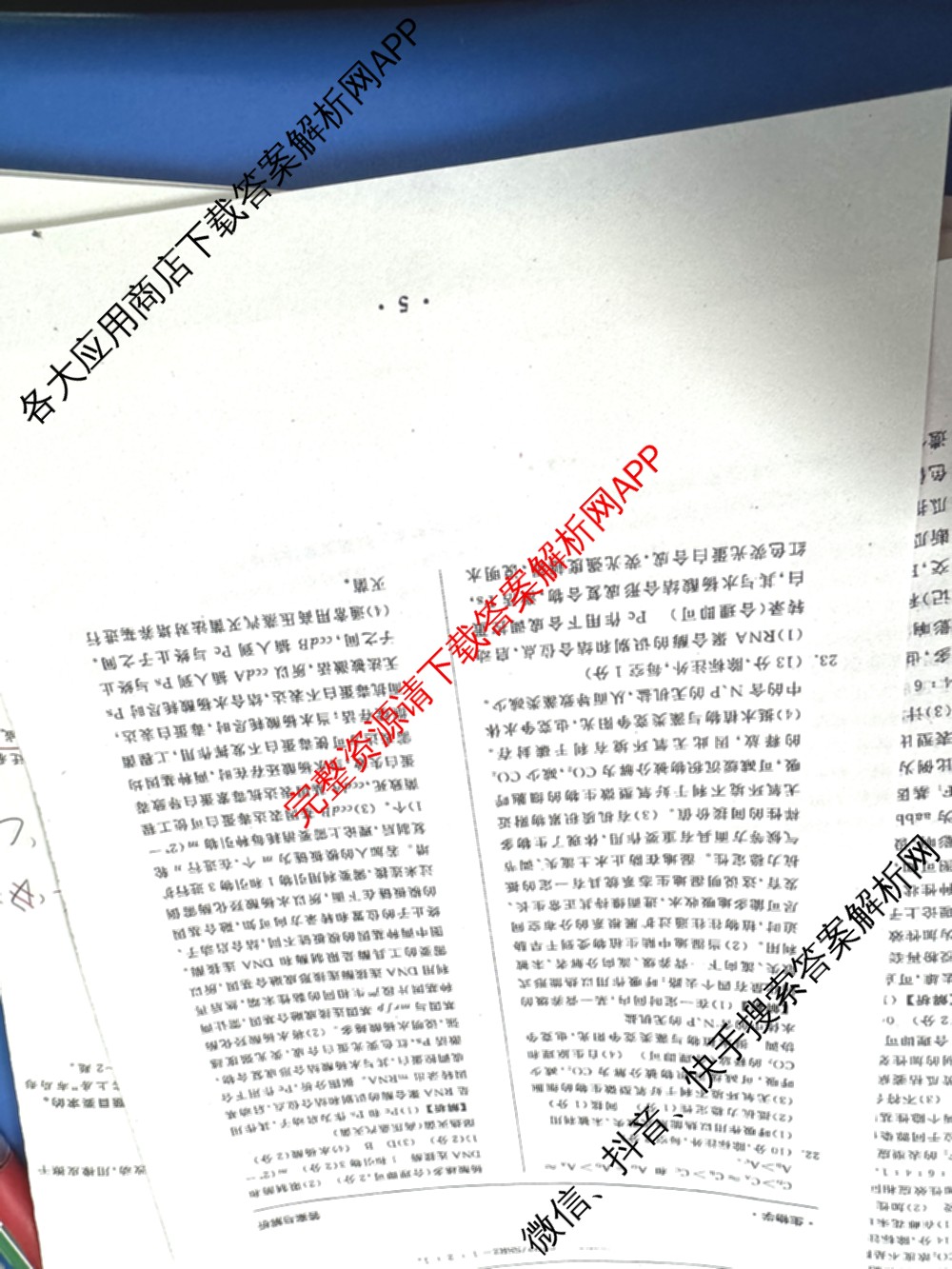 天舟高考衡中同卷2025届全国高三联合性检测(4月)（含物理(L专版)、生物(AH专版)、物理(J专版)等）生物答案
