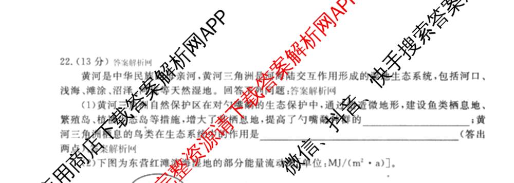 衡水金卷先享题月考卷2025-2026学年度上学期高二年级期末考试（含化学(人教版)、语文(B版)、生物等）生物试题