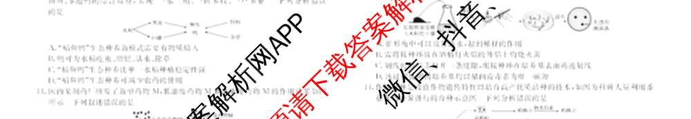 衡水金卷先享题2026年学科素养评价练(五)5各科答案及试卷（含政治(AH)【安徽四川甘肃专版】 物理(HN)【湖南专版】 生物(山东专版)等）生物试题