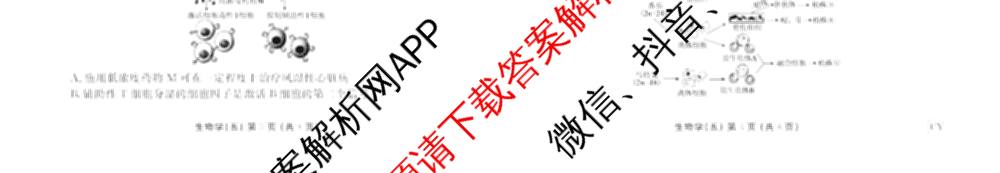 衡水金卷先享题2026年学科素养评价练(五)5各科答案及试卷（含政治(AH)【安徽四川甘肃专版】 物理(HN)【湖南专版】 生物(山东专版)等）生物试题