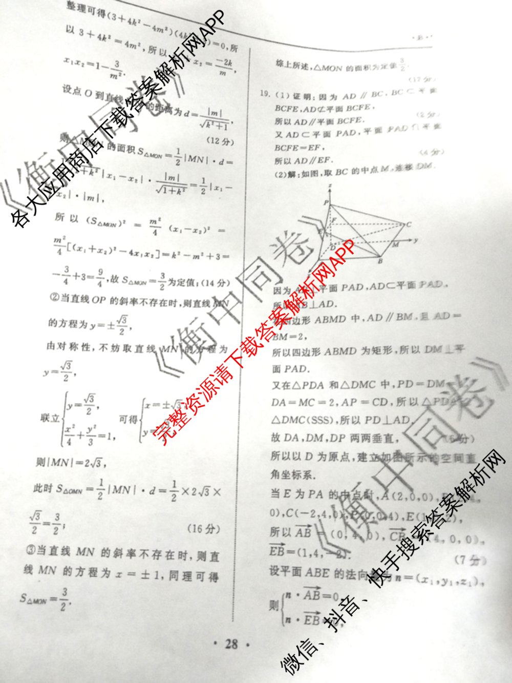 衡中同卷2025-2026学年度高三复滚动卷(五)5各科答案及试卷: 含数学(B) 物理 生物试卷解析数学答案