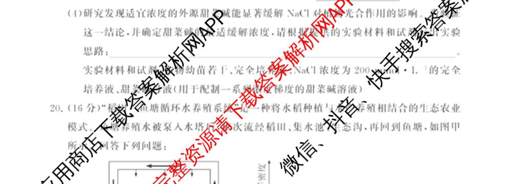 山西省2026届高三年级四月阶段练(SX)试卷及答案汇总(已更新生物(SX)、地理(HN)、政治(HN)等21份)生物试题