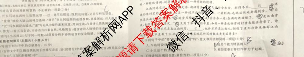 金科大联考2023-2024学年高一5月质量检测卷(24601A)(已更新英语、语文、生物等10份)语文试题