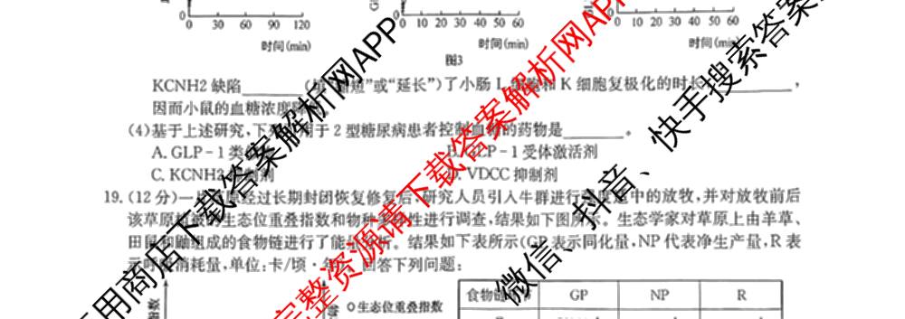 九师联盟2025届高三5月考前冲刺(一)（含地理(N)、政治、英语(无字母)等45份）生物试题