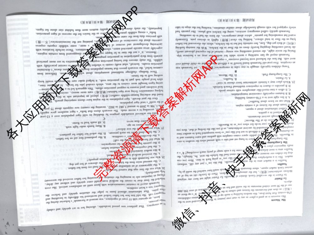  天一大联2024-2025学年高一年级阶段性测试(四)4各科答案及试卷（含数学(北师大版) 化学(鲁科版) 物理(宣城专版)等）英语试题