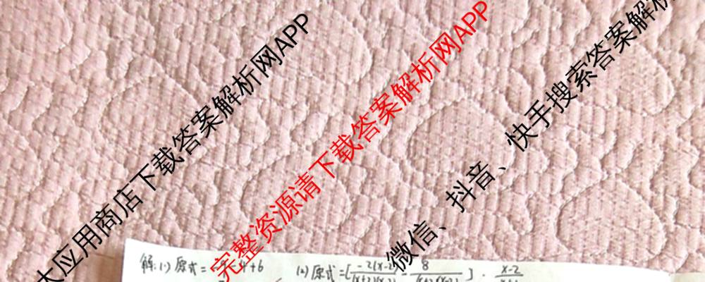 晋文源2026年中考全仿真自测卷(三)3各科答案及试卷(已更新历史 数学 物理等7份)数学试题