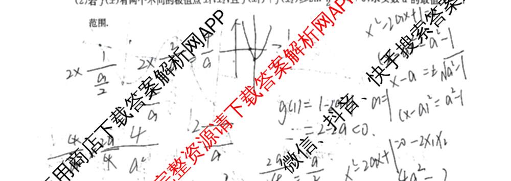 炎德英才大联考雅礼中学2025届模拟试卷(二)各科答案及试卷(已更新化学 政治 物理等9份)数学试题