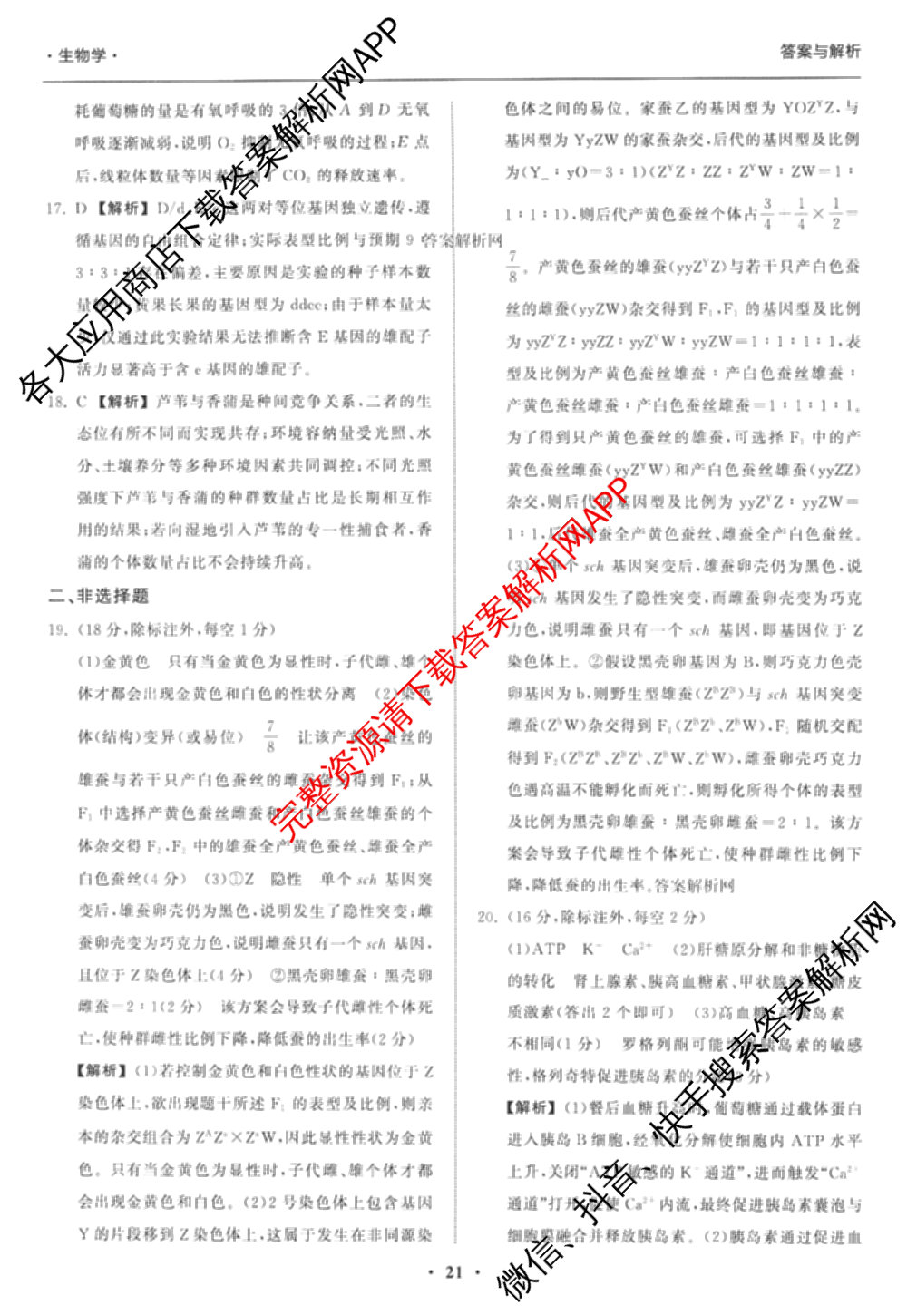 天舟高考衡中同卷2026年普通高等学校招生全国统一考试模拟信息卷(六)6试卷及答案汇总: 含地理、物理(JY)、物理(山东版)试卷解析生物答案