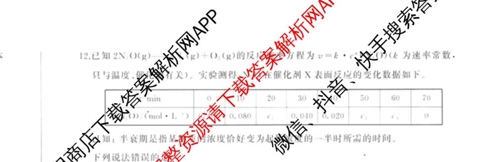 百师联盟2025-2026学年高一下学期阶段测试卷(二)2试卷及答案汇总: 含化学(75分钟)、化学(苏教版75min)、生物(90分钟)试卷解析化学试题